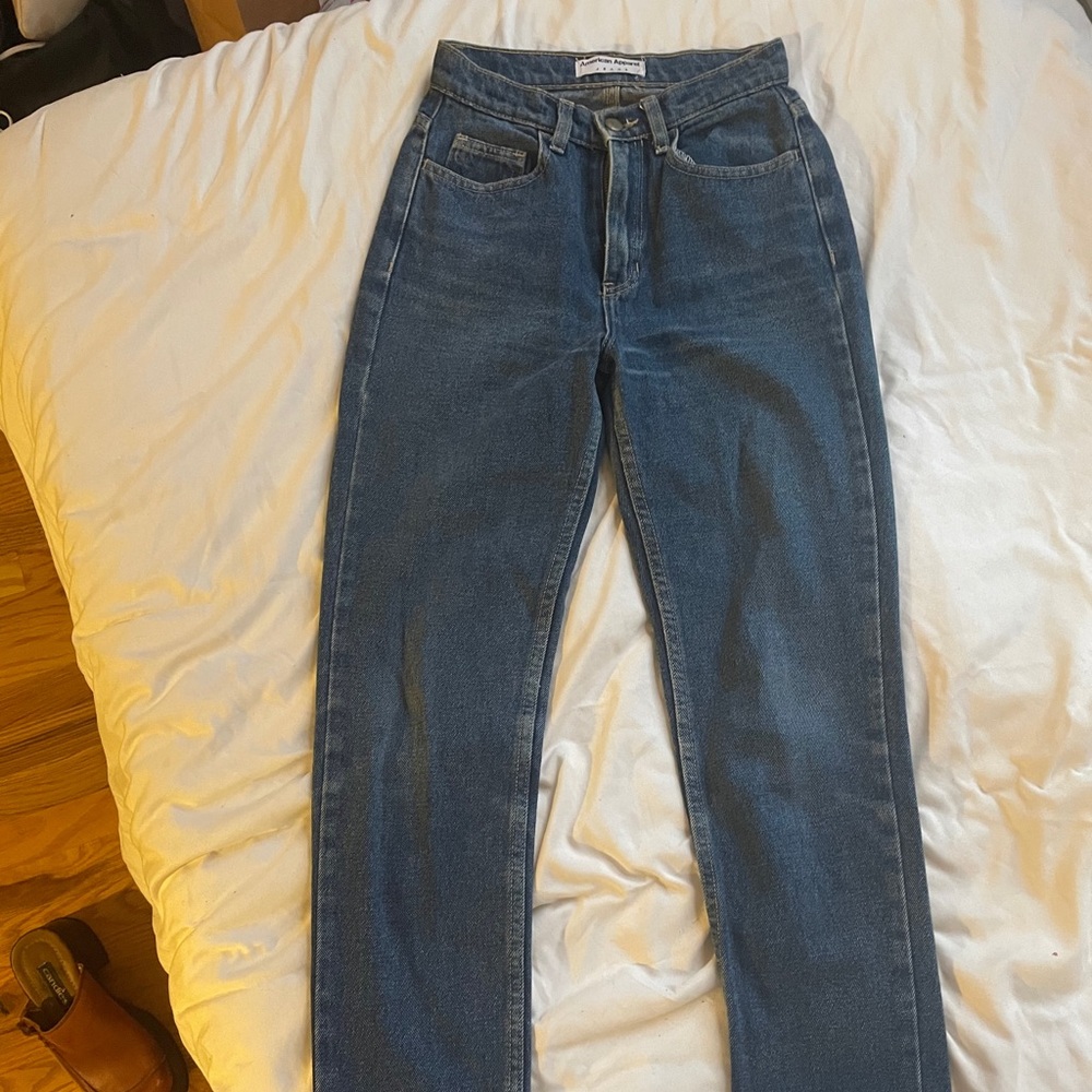 American Apparel petite high waisted jeans